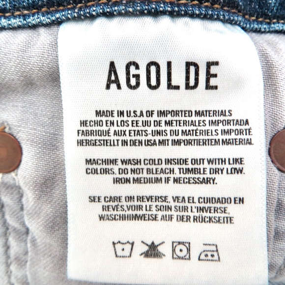 NEW! AGOLDE Devon Low Rise Denim Jeans Prophecy Blue SZ 24 - Picture 16 of 16
